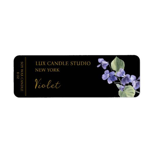 Violet Candle Label (Voorkant)