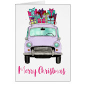 Violet Car met kerstcadeaus (Voorkant)