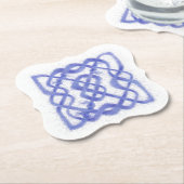 VIOLET CELTIC KNOOP Beugel Shape Paper Onderzetter (Gekanteld)
