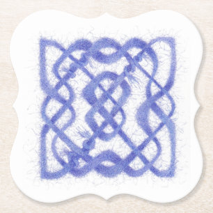 VIOLET CELTIC KNOOP Beugel Shape Paper Onderzetter