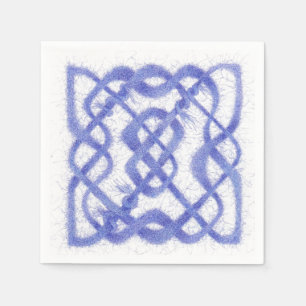 VIOLET CELTIC KNOOP Standaard Cocktail Papier Serv Servet