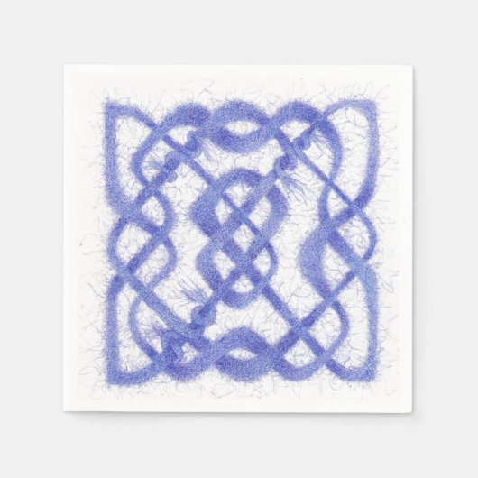 VIOLET CELTIC KNOOP Standaard Cocktail Papier Serv Servet (Voorkant)