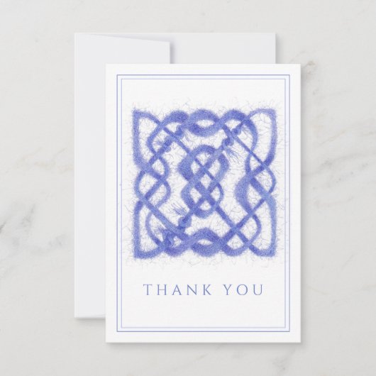 VIOLET CELTIC KNOT 3.5x5 Flat Dank u kaart (Voorkant)