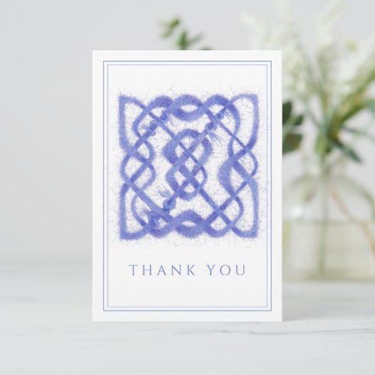 VIOLET CELTIC KNOT 3.5x5 Flat Dank u kaart (Staand voorkant)