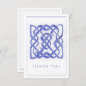 VIOLET CELTIC KNOT 3.5x5 Flat Dank u kaart (Voorkant / Achterkant)
