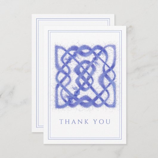 VIOLET CELTIC KNOT 3.5x5 Flat Dank u kaart (Voorkant / Achterkant)