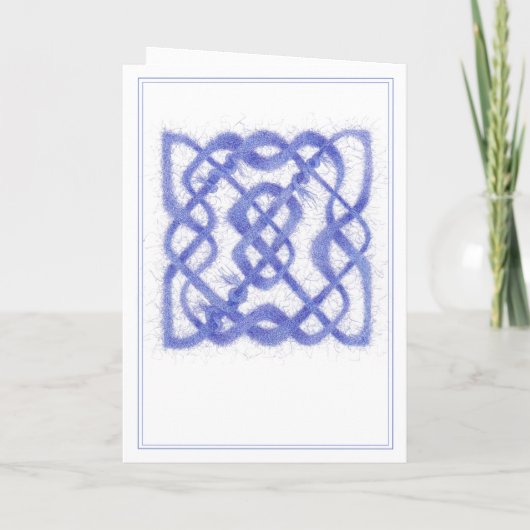 VIOLET CELTIC KNOT Dank je kaart (Achterkant)
