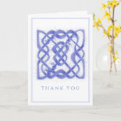 VIOLET CELTIC KNOT Dank je kaart (Gele Bloem)