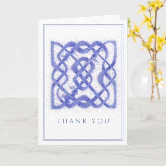 VIOLET CELTIC KNOT Dank je kaart (Gele Bloem)
