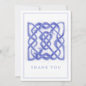 VIOLET CELTIC KNOT Flat Dank je kaart (Voorkant)