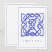VIOLET CELTIC KNOT Flat Dank je kaart (Voorkant / Achterkant)