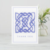 VIOLET CELTIC KNOT Flat Dank je kaart (Staand voorkant)