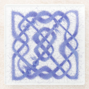 VIOLET CELTIC KNOT Glass Onderzetter
