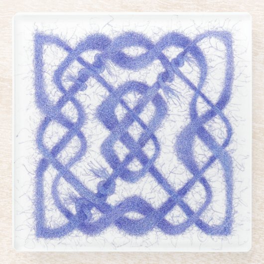 VIOLET CELTIC KNOT Glass Onderzetter (Voorkant)