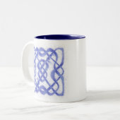 VIOLET CELTIC KNOT Navy Two-Tone Mok (Voorkant links)