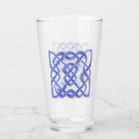 Violet Celtic Knot Pint Drink glas (Voorkant)