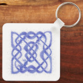 VIOLET CELTIC KNOT Square Aluminium Sleutelhanger (Achterkant)