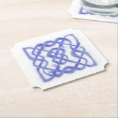 VIOLET CELTIC KNOT Ticket Shape Paper Onderzetters (Gekanteld)