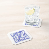 VIOLET CELTIC KNOT Ticket Shape Paper Onderzetters (Insitu)