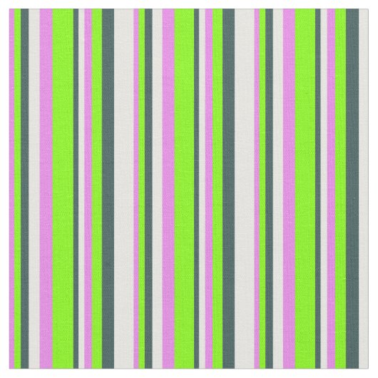 Violet, Chartreuse, donkergrijs en mint crème Stof (Close Up)