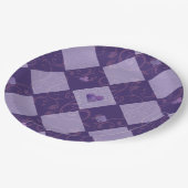  Violet Checkerboard en Play Card-uitgangen Papieren Bordje (Gekanteld)