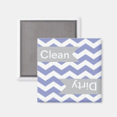 Violet Chevron Clean - Dirty Dishwasher Magnets Magneet (Voorkant / Achterkant)