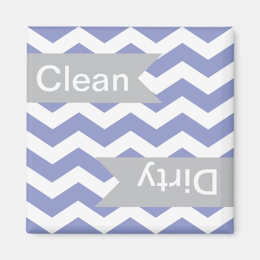 Violet Chevron Clean - Dirty Dishwasher Magnets Magneet (Voorkant)