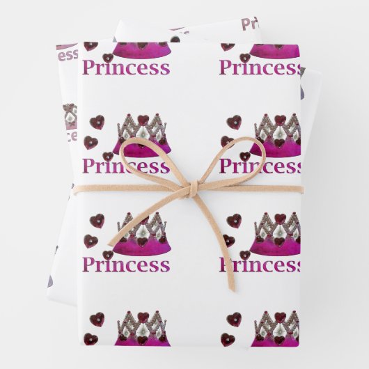 Violet Cold Illusion Princess Crown Inpakpapier Vel (In situ)