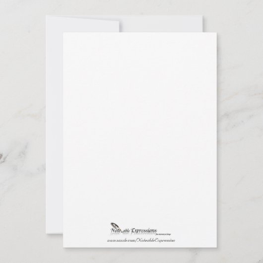 Violet Color Band Vine Scroll Weddenschap Kaart (Achterkant)