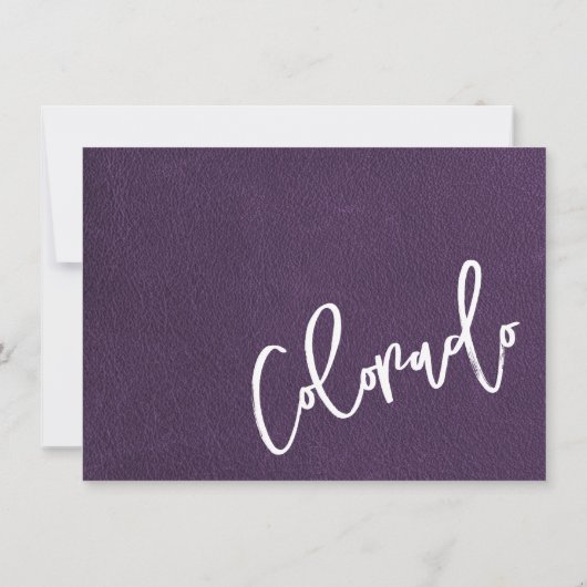 Violet Colorado Passport bedankje Bedankkaart (Achterkant)