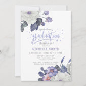 Violet Confetti Floral Afstuderen ID509 Kaart (Voorkant)