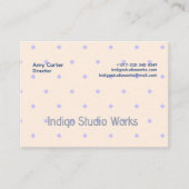 Violet Cream Yellow Flower Modern Business Card Visitekaartje (Voorkant)