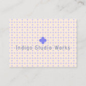 Violet Cream Yellow Flower Modern Business Card Visitekaartje (Achterkant)