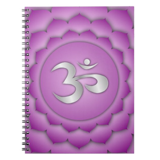 Violet Crown Chakra Chi Energy Spiritueel Zen Notitieboek (Voorkant)