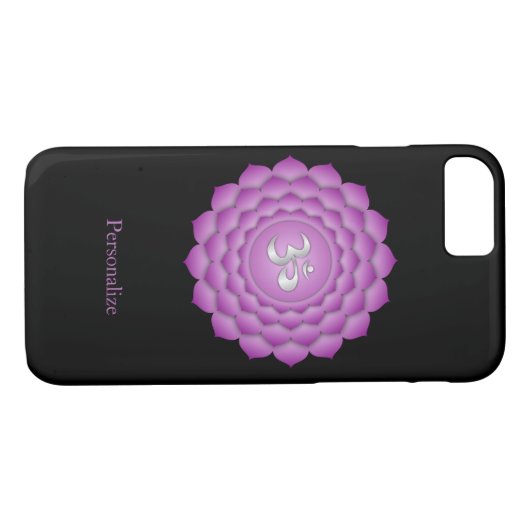 Violet Crown Chakra Zen Meditation Personaliseren Case-Mate iPhone Case (Achterkant (Horizontaal))