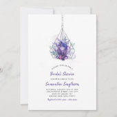 Violet Crystal Bridal Shower Invitations, paars Kaart (Voorkant)