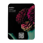 Violet Dahlia Boeket Educatieve Koelkast Magneet (Verticaal)