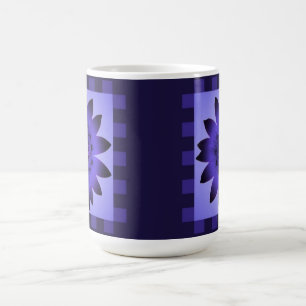 Violet Daisy Flower, patroonstrips - Mok