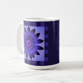 Violet Daisy Flower, patroonstrips - Mok (Voorkant links)