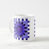 Violet Daisy Flower, patroonstrips - Mok (Voorkant links)