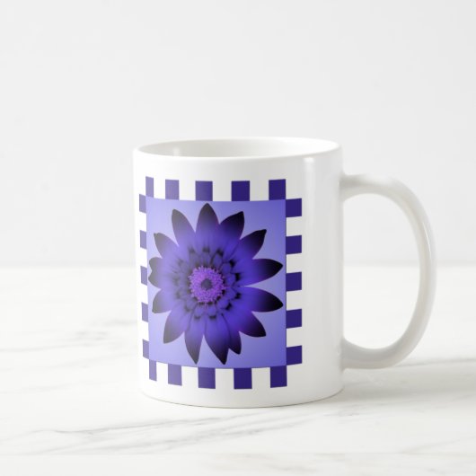 Violet Daisy Flower, patroonstrips - Mok (Rechts)