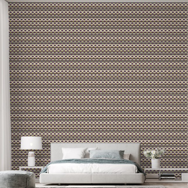 Violet Daisy Rhythm Behang  (Slaapkamer)