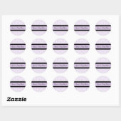 Violet Damask Baby shower Favor Stickers (Vel)