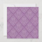 Violet Damask Red Wine Theme Retirement Party Kaart (Achterkant)