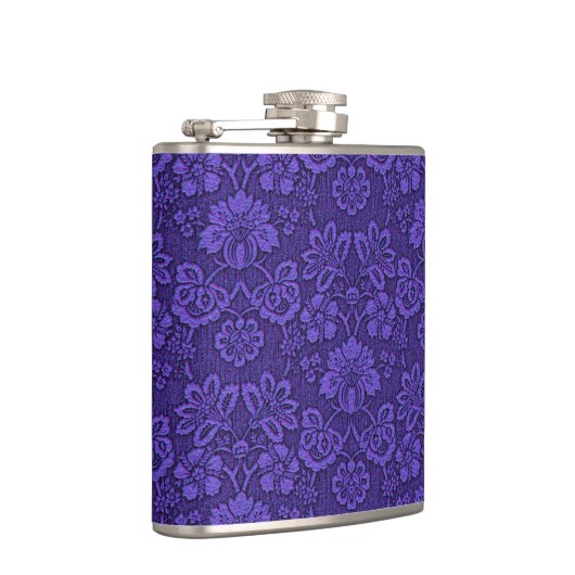 Violet  Damaspatroon Heupfles (Rechts)