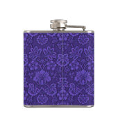 Violet  Damaspatroon Heupfles (Achterkant)