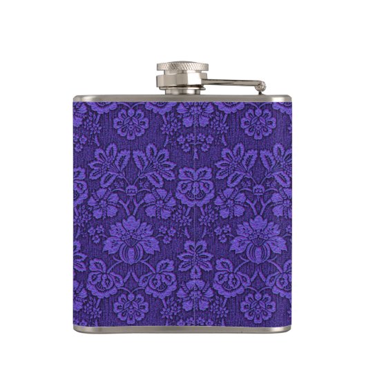 Violet Damaspatroon Heupfles (Achterkant)