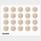 Violet Daring Floral Blooms Stickers (Vel)