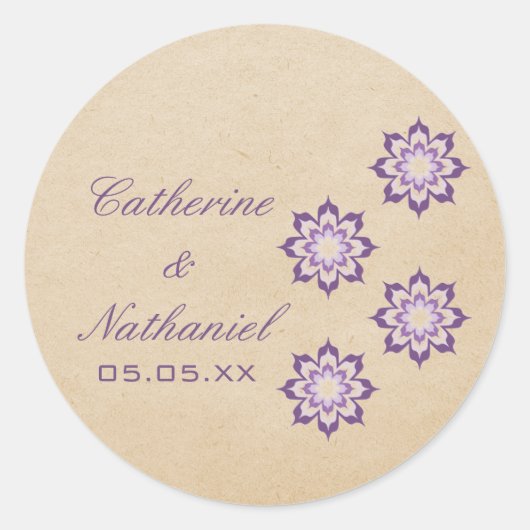 Violet Daring Floral Blooms Stickers (Voorkant)