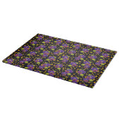 Violet Dark Floral Pattern Home Decor Snijplank (Hoek)